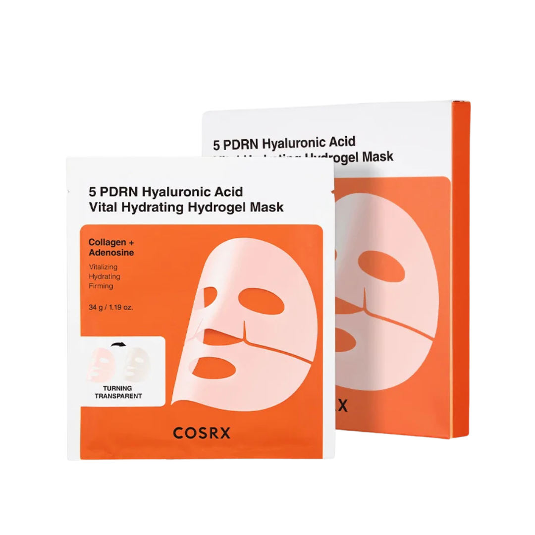 5 PDRN Hyaluronic Acid Vital Hydrating Hydrogel Mask Set - 3 Sheet Masks