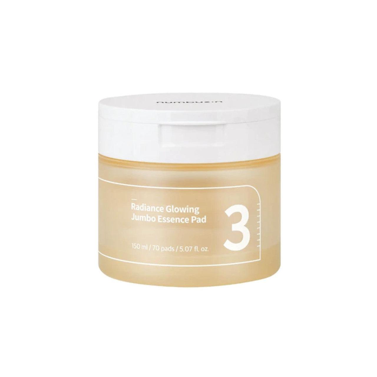 No.3 Radiance Glowing Jumbo Essence Pad - 70 Pads - K-Beauty Arabia