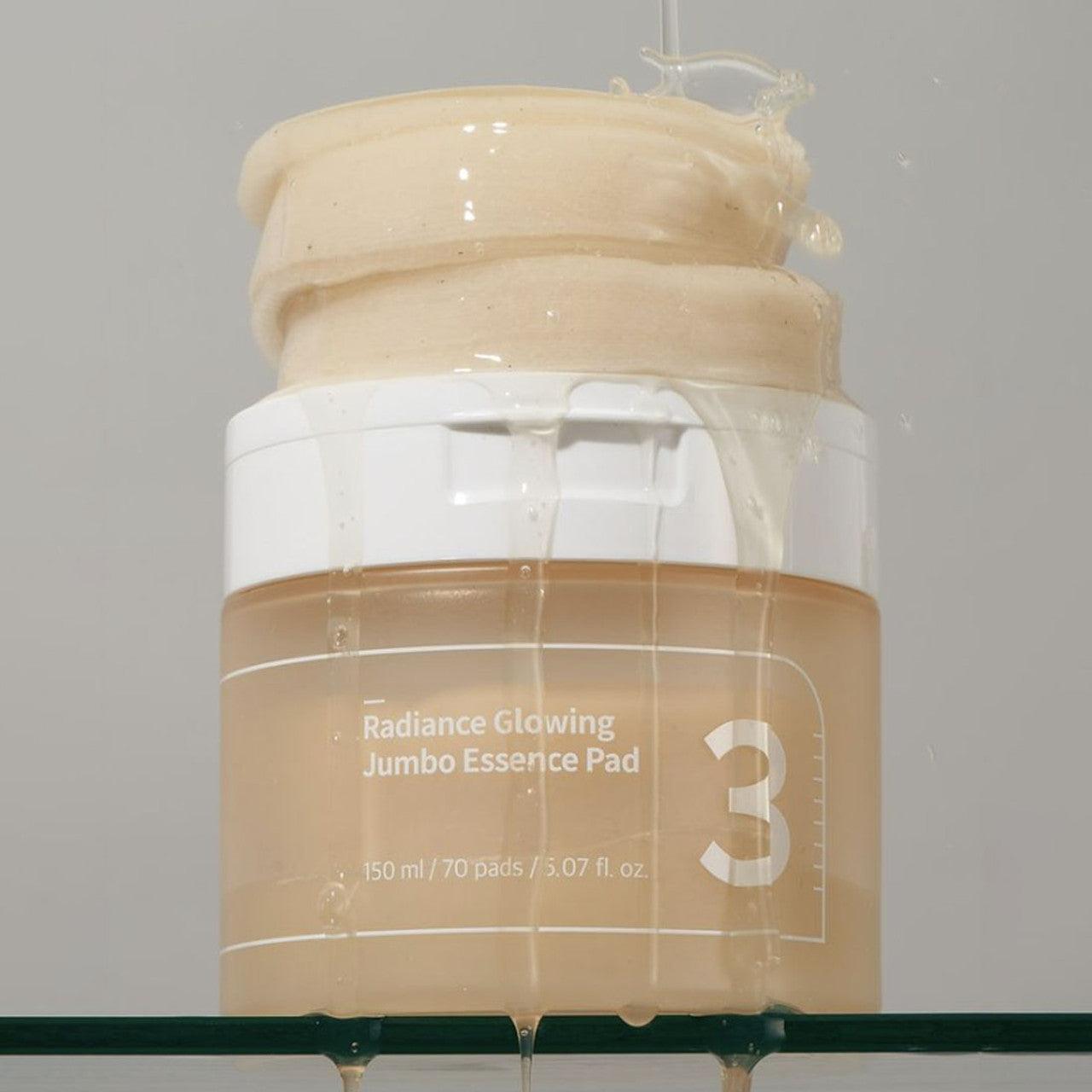 No.3 Radiance Glowing Jumbo Essence Pad - 70 Pads - K-Beauty Arabia