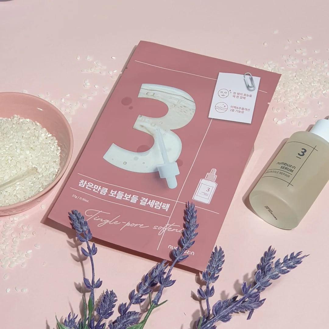 No.3 Tingle-Pore Softening Sheet Mask - 27 g x 4 sheets - K-Beauty Arabia