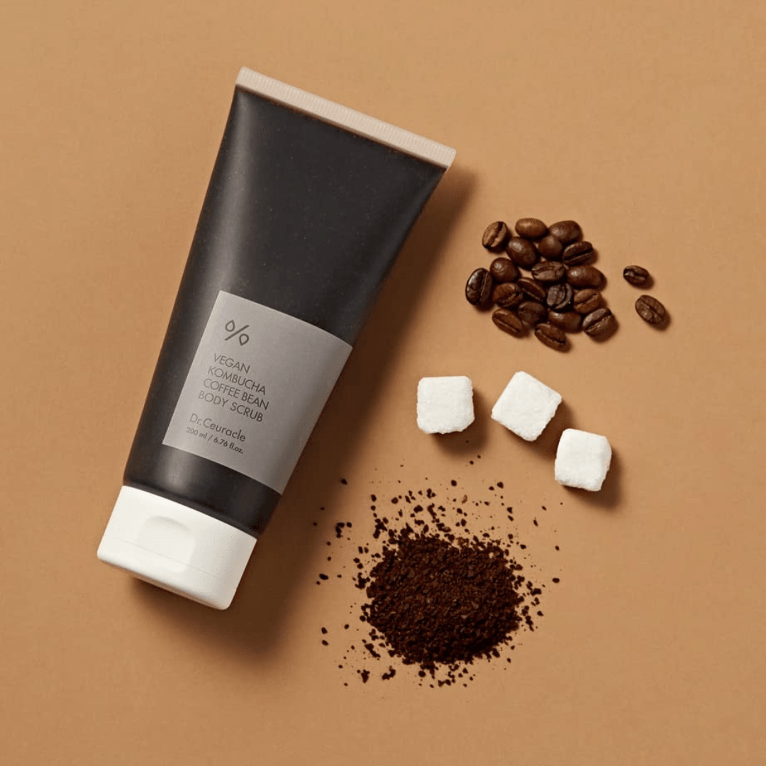 Vegan Kombucha Coffee Bean Body Scrub - 200 ml