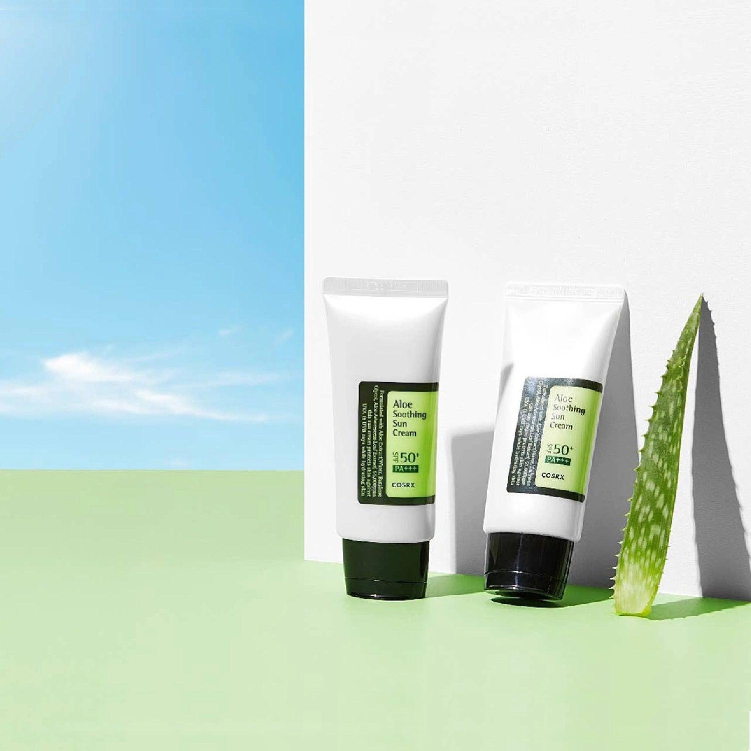 Aloe Soothing Sun Cream SPF50 PA+++ - 50 ml - K-Beauty Arabia