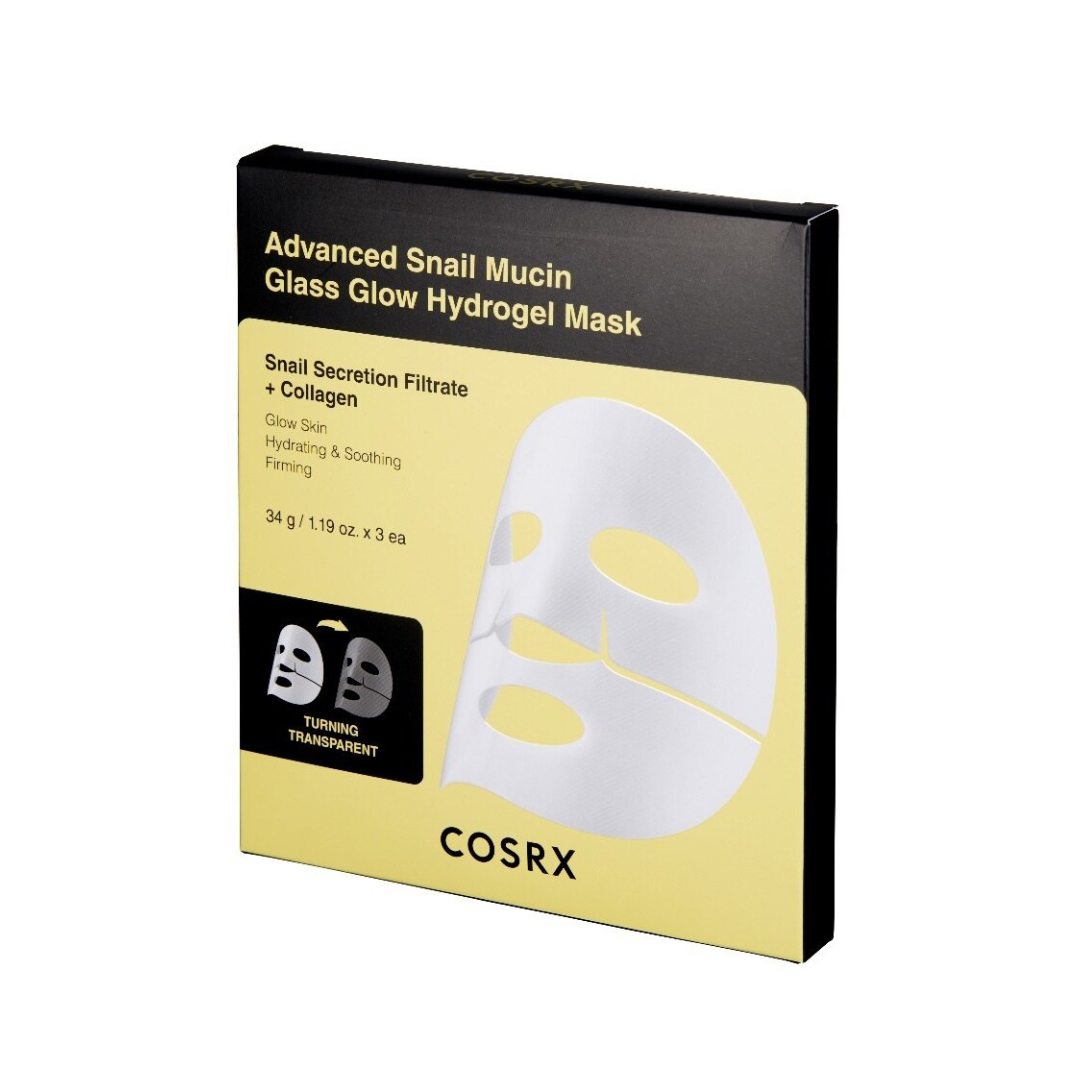 Advanced Snail Mucin Glass Glow Hydrogel Mask - 3 Sheet Masks