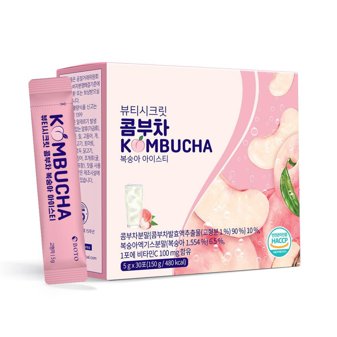 Beauty Secret Kombucha Peach Ice Tea - 5 g x 30 g